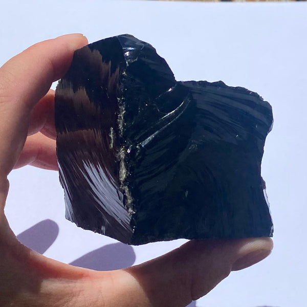 Black Obsidian Raw Chunk 246g - Jayde Aura